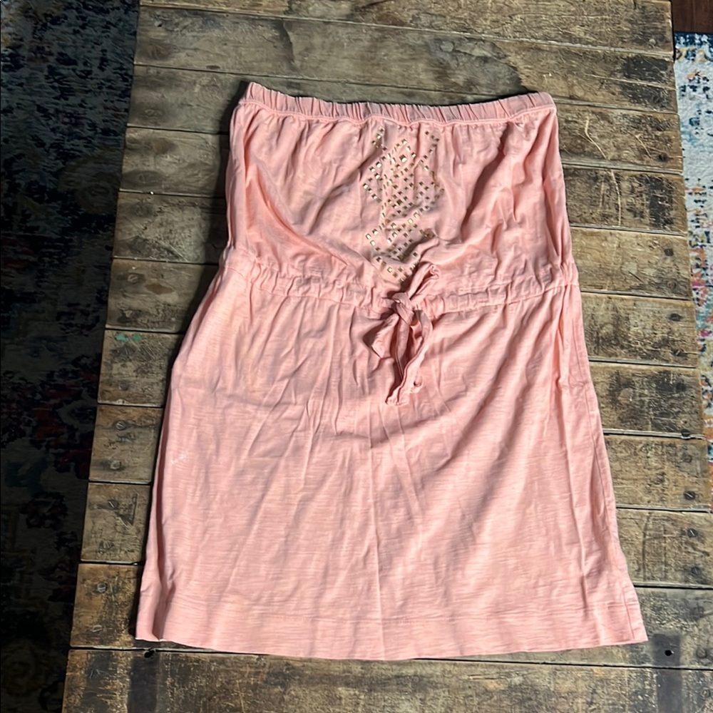 Women's Peach strapless dress with details medium banana republic